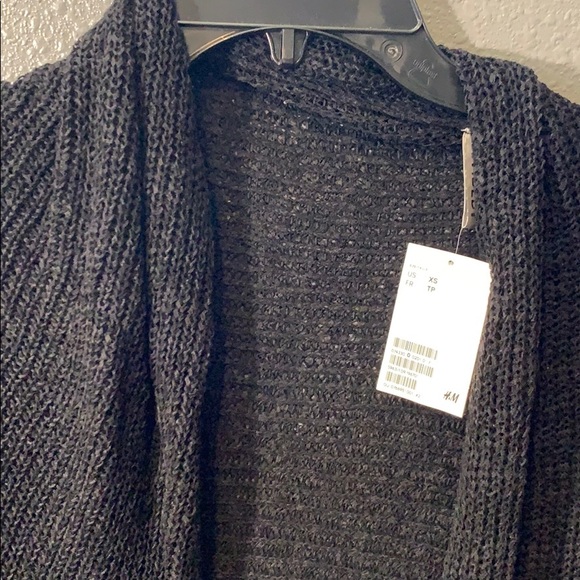 Black Batwing Dolman Knit Sweater Cardigan - Picture 3 of 4